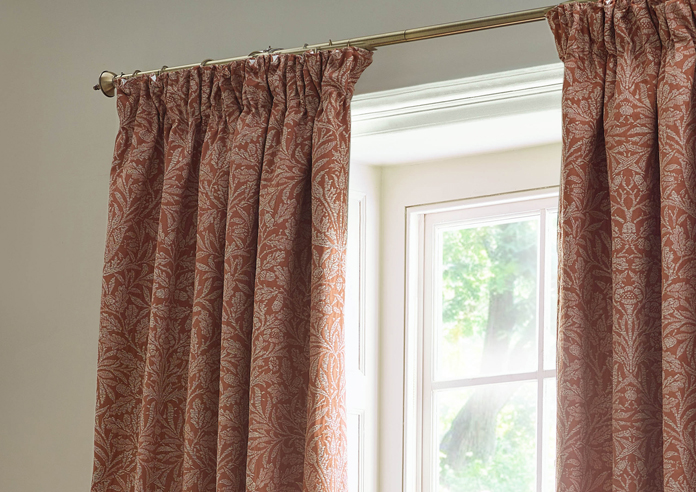Acorn Tonal Pencil Pleat, Brick - Ready Made Curtains - Image 9